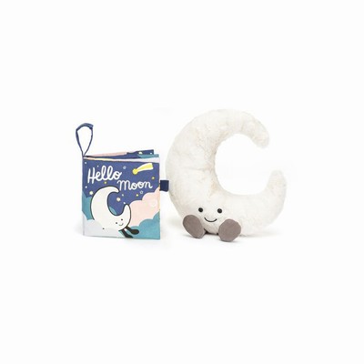 Jellycat Hello Moon Fabric and Amuseables Moon Medium New Zealand | GFTNH8043